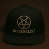 Infernalist Black Cap – Gold Embroidered Design - Image 2